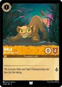 Nala - Mischievous Cub - Shimmering Skies - Disney Lorcana card