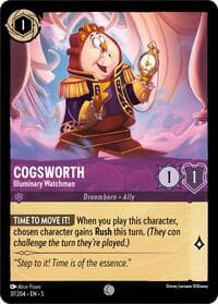 Cogsworth - Illuminary Watchman - Shimmering Skies - Disney Lorcana card