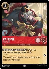 Ratigan - Raging Rat - Shimmering Skies - Disney Lorcana card