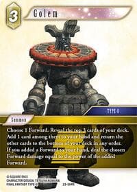 Golem - Hidden Trials - Final Fantasy TCG card