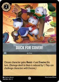 Duck for Cover! - Shimmering Skies - Disney Lorcana card