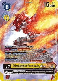 ShineGreymon: Burst Mode ACE (Alternate Art) - Secret Crisis - Digimon Card Game card