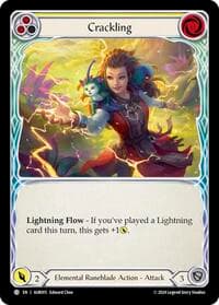 Crackling (Yellow) - 1st Strike - Flesh and Blood TCG card