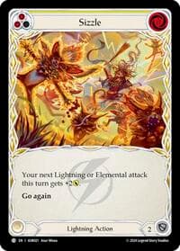Sizzle (Yellow) - 1st Strike - Flesh and Blood TCG card