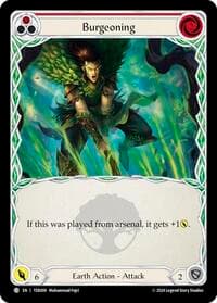 Burgeoning (Red) - 1st Strike - Flesh and Blood TCG card