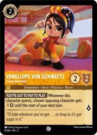 Vanellope von Schweetz - Candy Mechanic - Shimmering Skies - Disney Lorcana card
