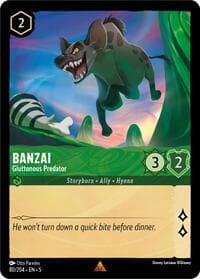 Banzai - Gluttonous Predator - Shimmering Skies - Disney Lorcana card