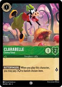 Clarabelle - Clumsy Guest - Shimmering Skies - Disney Lorcana card