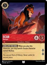 Scar - Betrayer - Shimmering Skies - Disney Lorcana card