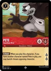 Pete - Steamboat Rival - Shimmering Skies - Disney Lorcana card