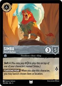 Simba - Son of Mufasa - Shimmering Skies - Disney Lorcana card