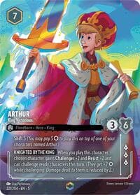 Arthur - King Victorious (Enchanted) - Shimmering Skies - Disney Lorcana card