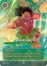 You're Welcome (Enchanted) - Shimmering Skies - Disney Lorcana card