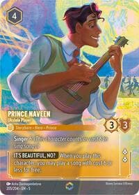 Prince Naveen - Ukulele Player (Enchanted) - Shimmering Skies - Disney Lorcana card