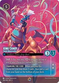 King Candy - Sweet Abomination (Enchanted) - Shimmering Skies - Disney Lorcana card