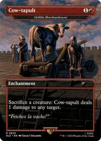 Cow-tapult - Goblin Bombardment - Secret Lair Drop Series - Magic: The Gathering card