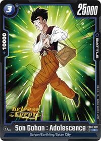 Son Gohan : Adolescence - FB03-038 - Raging Roar Release Event Cards - Dragon Ball Super: Fusion World card