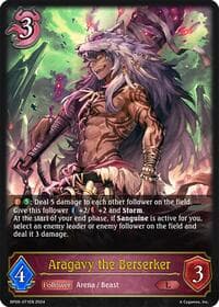 Aragavy the Berserker - BP06: Paragons of the Colosseum - Shadowverse: Evolve card