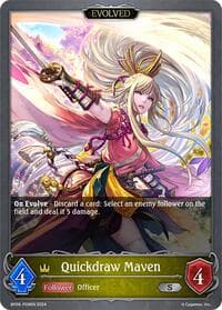 Quickdraw Maven (Evolved) - P09EN (Foil) - BP06: Paragons of the Colosseum - Shadowverse: Evolve card