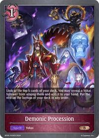 Demonic Procession - P25EN (Foil) - BP06: Paragons of the Colosseum - Shadowverse: Evolve card