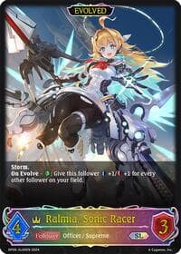 Ralmia, Sonic Racer (Evolved) (SL) - BP06: Paragons of the Colosseum - Shadowverse: Evolve card