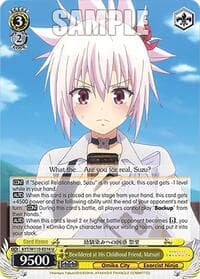Bewildered at His Childhood Friend, Matsuri - Ayakashi Triangle - Weiss Schwarz card