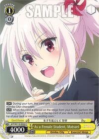As a Female Student, Matsuri - Ayakashi Triangle - Weiss Schwarz card