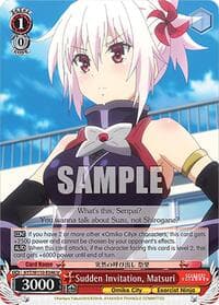 Sudden Invitation, Matsuri - Ayakashi Triangle - Weiss Schwarz card