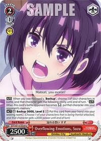 Overflowing Emotions, Suzu - Ayakashi Triangle - Weiss Schwarz card