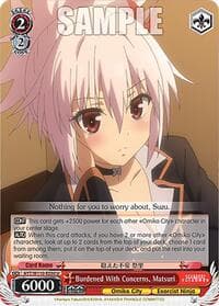 Burdened With Concerns, Matsuri - Ayakashi Triangle - Weiss Schwarz card