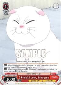 Prideful Look, Shirogane - Ayakashi Triangle - Weiss Schwarz card