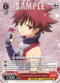 Exterminating Ayakashi, Matsuri (SR) - Ayakashi Triangle - Weiss Schwarz card