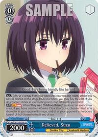 Relieved, Suzu - Ayakashi Triangle - Weiss Schwarz card