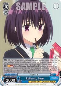 Relieved, Suzu (SR) - Ayakashi Triangle - Weiss Schwarz card