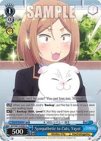 Sympathetic to Cats, Yayoi - Ayakashi Triangle - Weiss Schwarz card