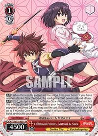 Childhood Friends, Matsuri & Suzu - Ayakashi Triangle - Weiss Schwarz card