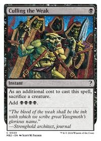 Culling the Weak (White Border) - Mystery Booster 2 - Magic: The Gathering card