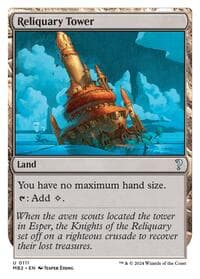 Reliquary Tower (White Border) - Mystery Booster 2 - Magic: The Gathering card
