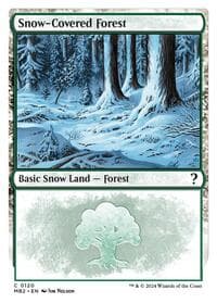 Snow-Covered Forest (White Border) - Mystery Booster 2 - Magic: The Gathering card
