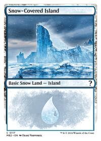 Snow-Covered Island (White Border) - Mystery Booster 2 - Magic: The Gathering card