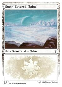 Snow-Covered Plains (White Border) - Mystery Booster 2 - Magic: The Gathering card