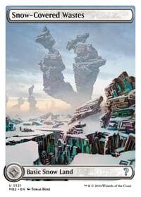 Snow-Covered Wastes (White Border) - Mystery Booster 2 - Magic: The Gathering card