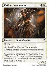 Cathar Commando (White Border) - Mystery Booster 2 - Magic: The Gathering card