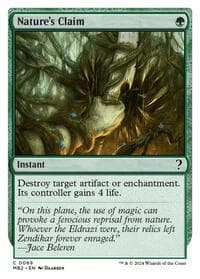 Nature's Claim (White Border) - Mystery Booster 2 - Magic: The Gathering card