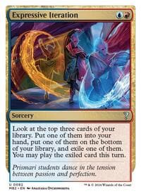 Expressive Iteration (White Border) - Mystery Booster 2 - Magic: The Gathering card