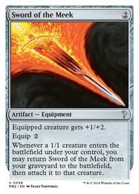 Sword of the Meek (White Border) - Mystery Booster 2 - Magic: The Gathering card