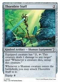 Thornbite Staff (White Border) - Mystery Booster 2 - Magic: The Gathering card