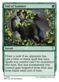 Veil of Summer (White Border) - Mystery Booster 2 - Magic: The Gathering card