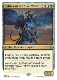 Sphinx of the Steel Wind (White Border) - Mystery Booster 2 - Magic: The Gathering card