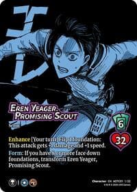 Eren Yeager, Promising Scout // Attack Titan, Ferocious Challenger - Challenger Series: Attack on Titan: Battle for Humanity - UniVersus card